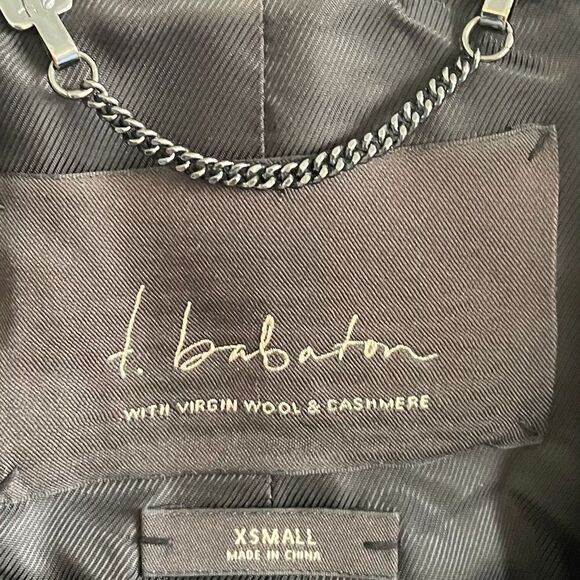 Aritzia Babaton Howell Wool Cashmere Double Breasted Winter Jacket Coat Black XS - Picture 7 of 7